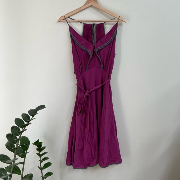 Anthropologie Girls from Savoy Gull Wing silk Dress Size 2 - Picture 1 of 6